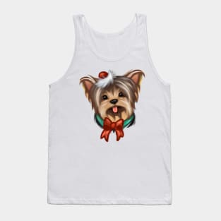 Cute Yorkshire Terrier Drawing Tank Top